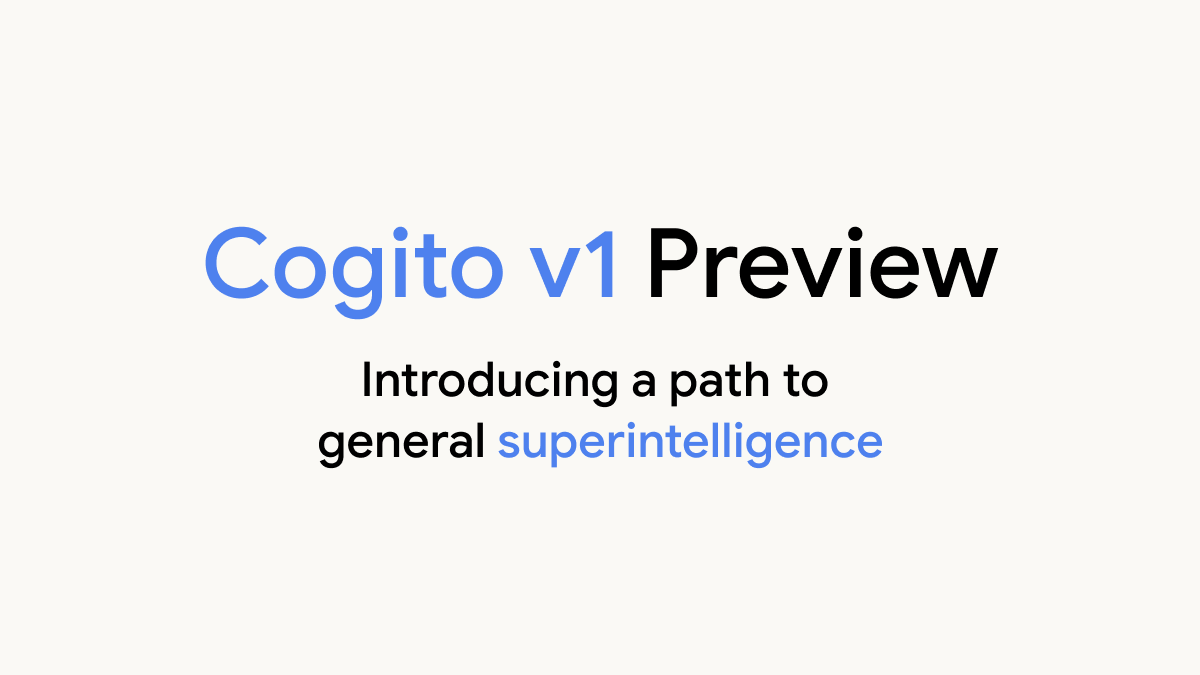 Introducing Cogito v1 Preview